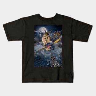 Witch Boys Full moon Kiss Kids T-Shirt